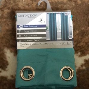 Teal 94 inch panels, room darkening, NWT